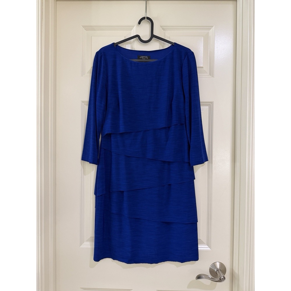 tahari women blue dress size 8P